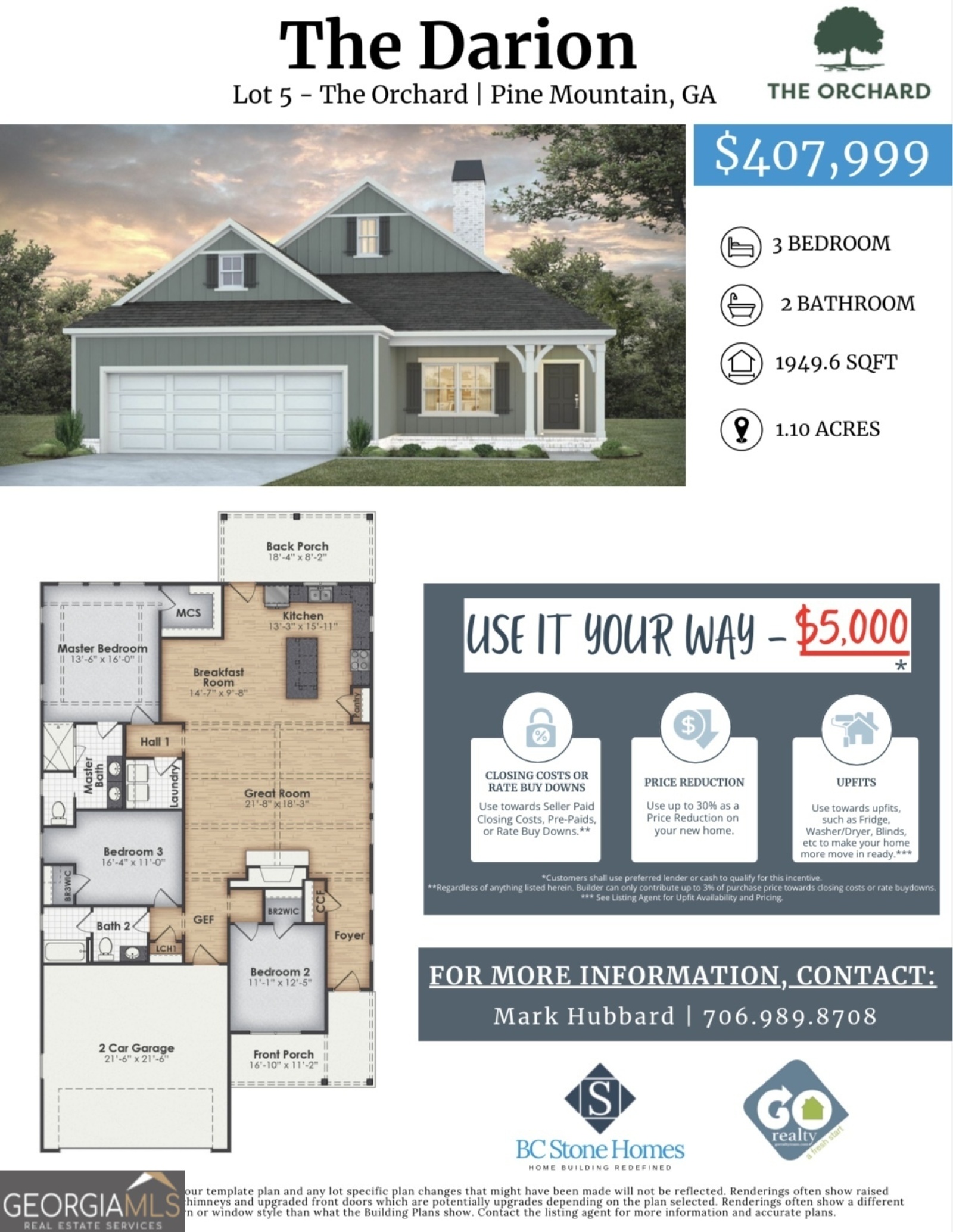 117 Chinaberry Street, Pine Mountain, Georgia 31822, 3 Bedrooms Bedrooms, ,2 BathroomsBathrooms,Residential,For Sale,Chinaberry,9130500