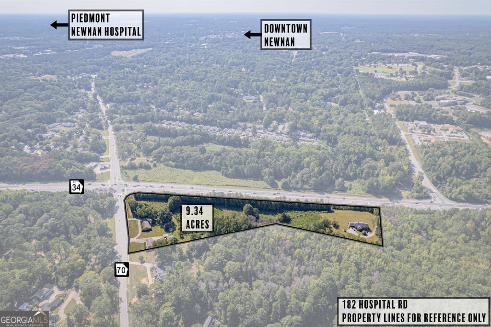 9.2 AC Hwy 34 Bypass @ Hwy 70 (Roscoe Rd), Newnan, Georgia 30263, ,Commercial Sale,For Sale,Hwy 34 Bypass @ Hwy 70 (Roscoe Rd),9138781