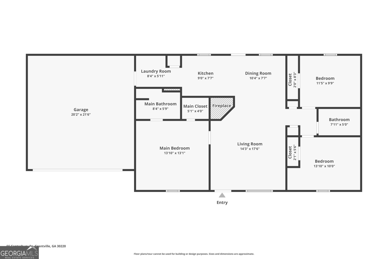 66 Canterbury Drive, Grantville, Georgia 30220, 3 Bedrooms Bedrooms, ,2 BathroomsBathrooms,Residential,For Sale,Canterbury,9139102