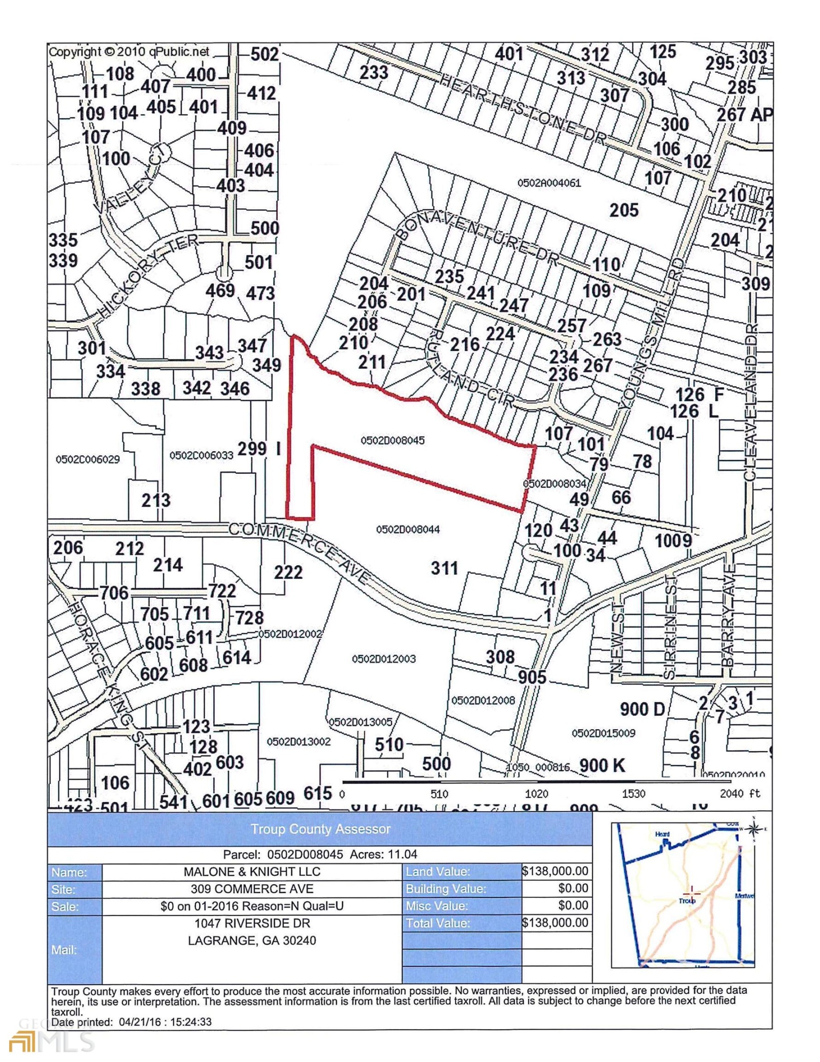 309 Commerce Avenue, LaGrange, Georgia 30241, ,Commercial Sale,For Sale,Commerce,9139546