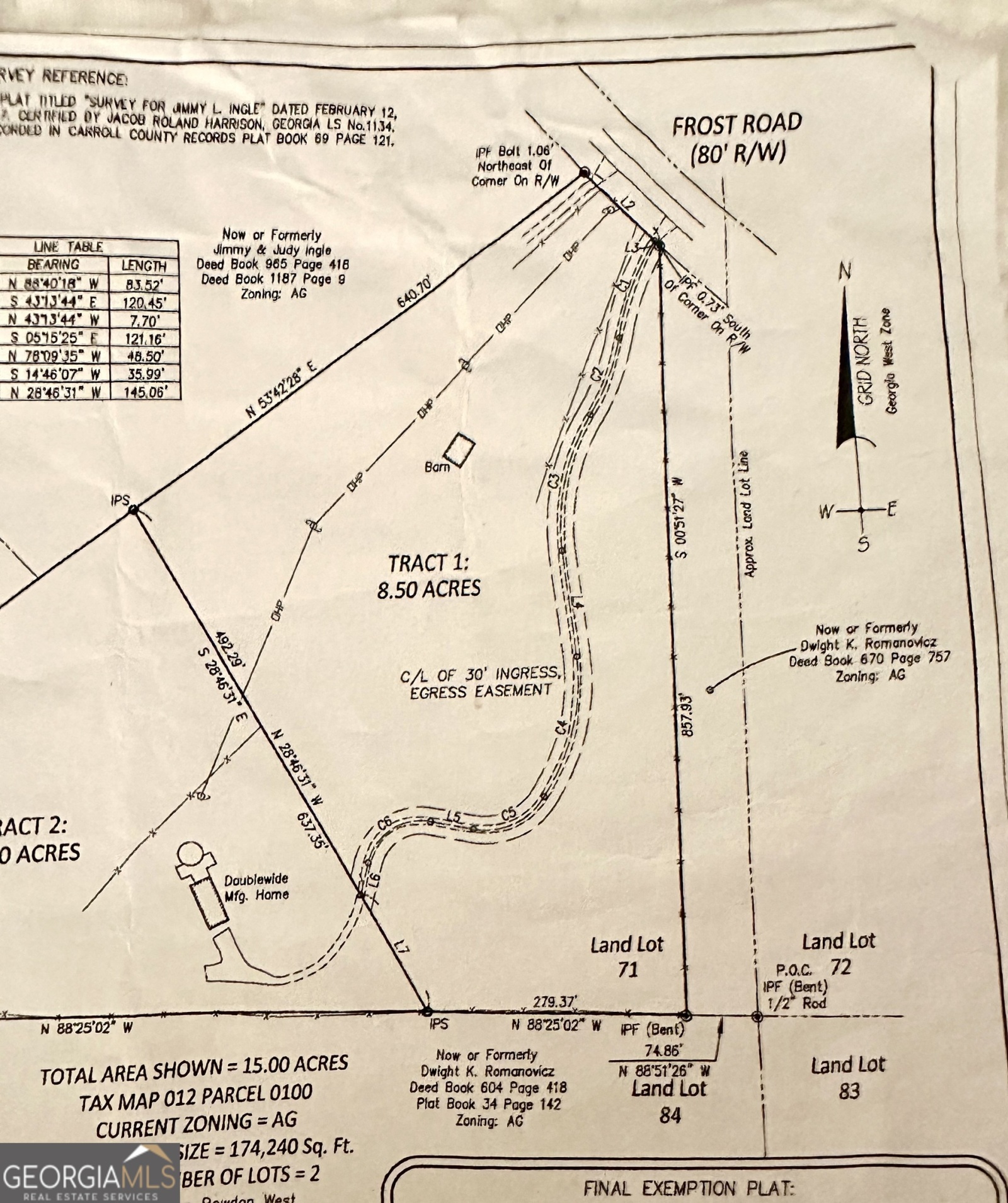 0 Frost Road, Bowdon, Georgia 30108, ,Land,For Sale,Frost,9141092